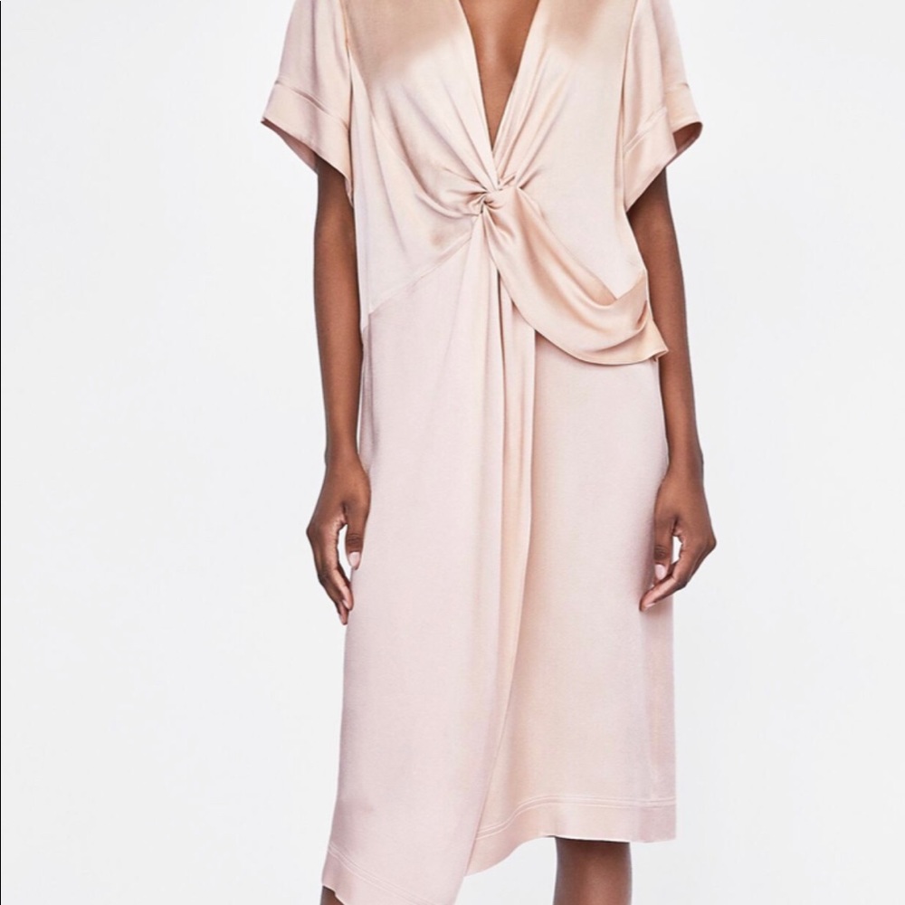 Zara Satin Midi Dress